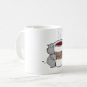 Hippo met koffie koffiemok (Voorkant links)