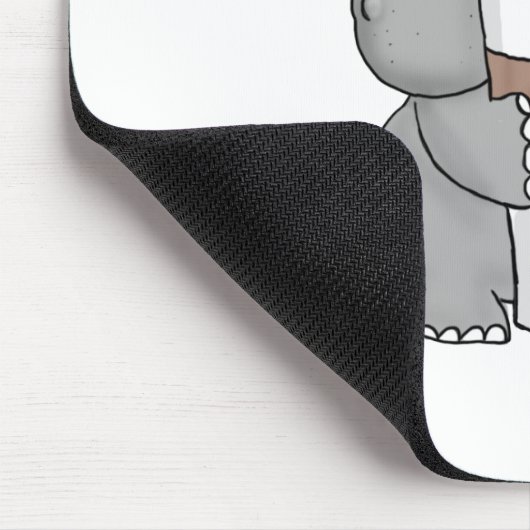 Hippo met koffie muismat (Hoek)