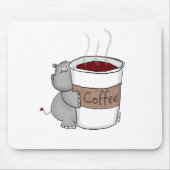 Hippo met koffie muismat (Voorkant)