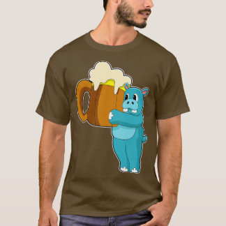 Hippo met Mok van bier T-shirt