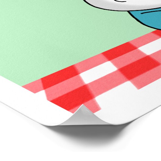 HIPPO MET PIZZA DOOR Sandra Boynton Poster (Hoek)