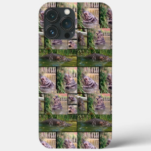 *Hippo Moments: een fotocollage van rivierreuzen Case-Mate iPhone Case