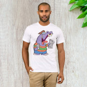 Hippo Newspaper Boy Mannen T-Shirt
