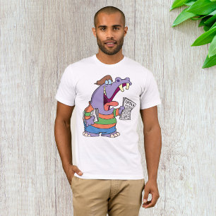 Hippo Newspaper Boy Mannen T-Shirt