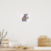 Hippo Newspaper Boy Poster (Keuken)