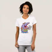 Hippo Newspaper Boy Womens T-Shirt (Voorkant volledig)