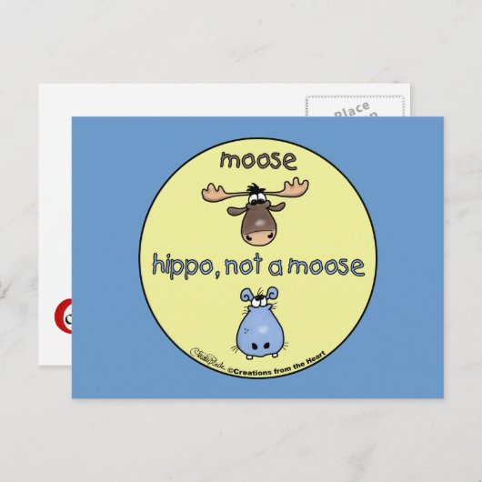 Hippo-niet-een-mos! Briefkaart (Voorkant / Achterkant)