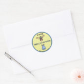 Hippo-niet-een-mos! Ronde Sticker (Envelop)