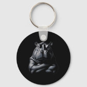 Hippo nijlpaard Dierlijke Spier Bodybuilding Gym Sleutelhanger (Voorkant)