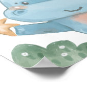 Hippo Nursery Poster Animal Kinder Room Decor (Hoek)