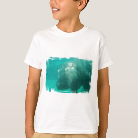 Hippo onder water Youth T-Shirt (Voorkant)