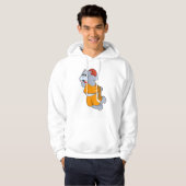 Hippo op Basketball Sports Hoodie (Voorkant volledig)