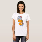 Hippo op Basketball Sports T-shirt (Voorkant volledig)