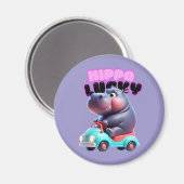 Hippo op wielen magneet (Voorkant / Achterkant)