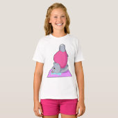 Hippo op Yoga Fitness T-shirt (Voorkant volledig)