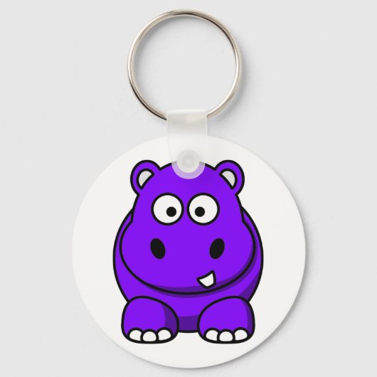 Hippo Paars Sleutelhanger (Voorkant)
