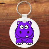Hippo Paars Sleutelhanger (Voorkant)