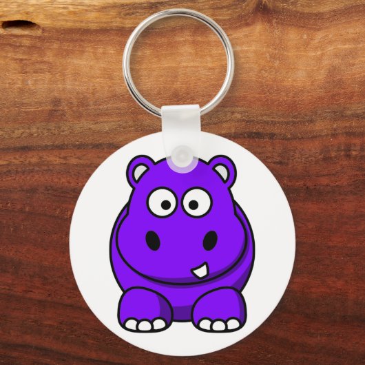 Hippo Paars Sleutelhanger (Voorkant)