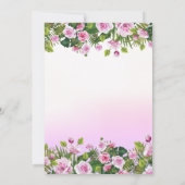 Hippo Parels Roze Bloemmeisje Verjaardag Kaart (Achterkant)