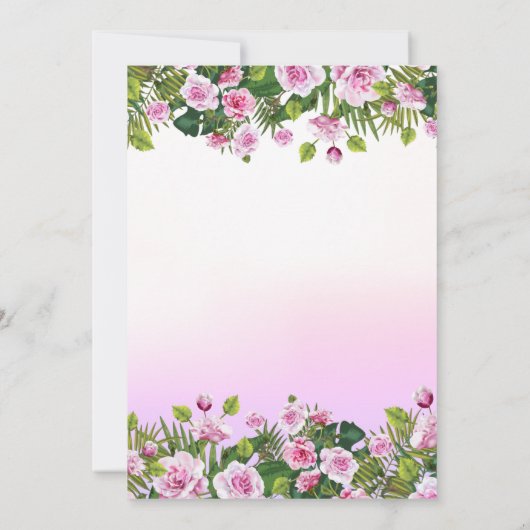 Hippo Parels Roze Bloemmeisje Verjaardag Kaart (Achterkant)