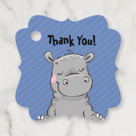 Hippo Party Favor Bedankt Bedankjes Labels