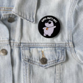 Hippo-party-mus Funny Animal Hippo Pun Dark BG Ronde Button 5,7 Cm (In situ)