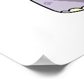 Hippo-party-mus Funny Animal Hippo Pun Poster (Hoek)