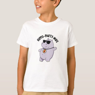 Hippo-party-mus Funny Animal Hippo Pun T-shirt