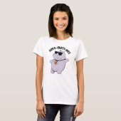 Hippo-party-mus Funny Animal Hippo Pun T-shirt (Voorkant volledig)