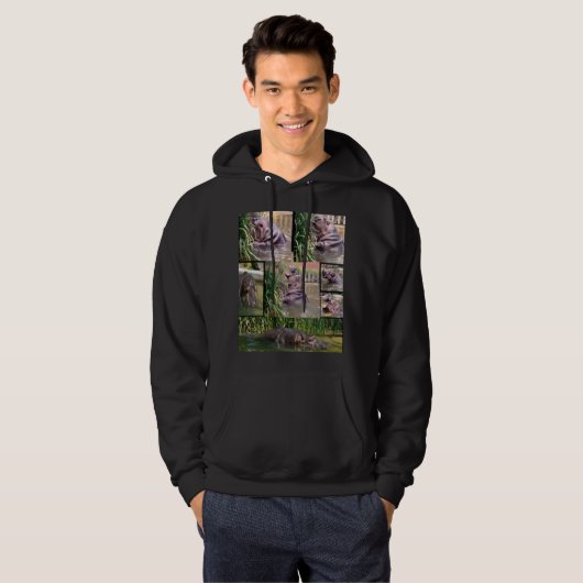 Hippo Photo Collage Hoodie (Voorkant volledig)