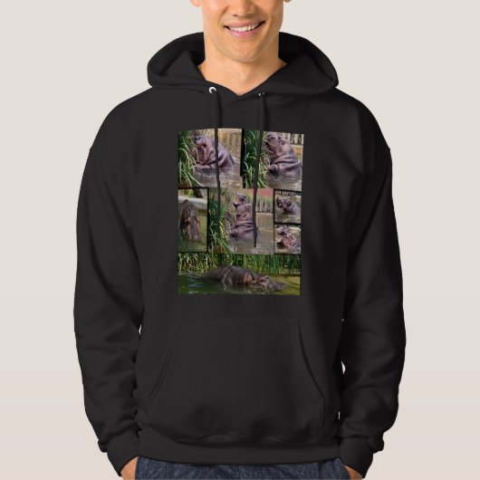 Hippo Photo Collage Hoodie (Voorkant)