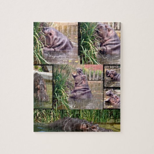Hippo Photo Collage Legpuzzel (Verticaal)