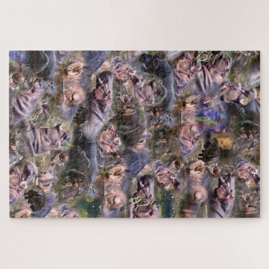 Hippo Photo Collarge Legpuzzel (Horizontaal)