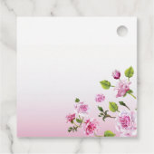 Hippo Pink Floral Girl Birthday Bedankjes Labels (Achterkant)