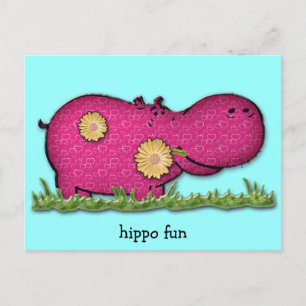hippo-plezier briefkaart