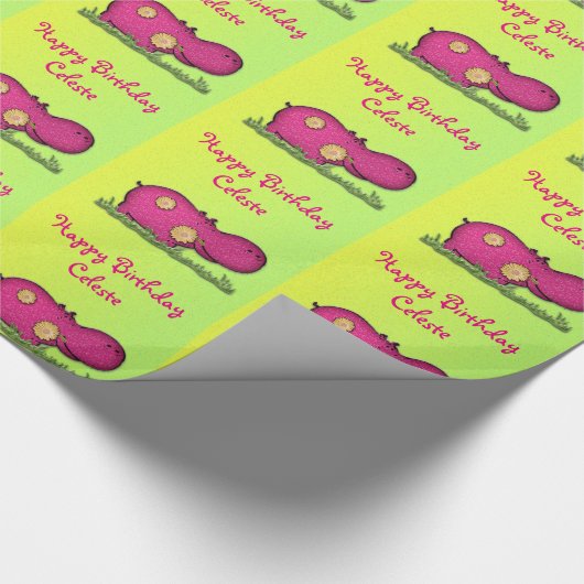 hippo-plezier cadeaupapier (Hoek)