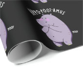Hippo-poot-amus Grappig Scheten Hippo Pun Donker B Cadeaupapier (Rol Hoek)