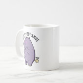Hippo-poot-amus Grappig Scheten Hippo Pun Koffiemok (Voorkant links)