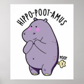 Hippo-poot-amus Grappig Scheten Hippo Pun Poster (Voorkant)