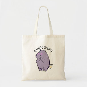 Hippo-poot-amus Grappig Scheten Hippo Pun Tote Bag