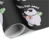 Hippo-pop-amus Funny Hippo Soda Pop Pun Dark BG Cadeaupapier (Rol Hoek)