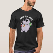Hippo-pop-amus Funny Hippo Soda Pop Pun Dark BG T-shirt (Voorkant)