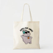 Hippo-pop-amus Funny Pop Music Hippo Pun Tote Bag (Voorkant)