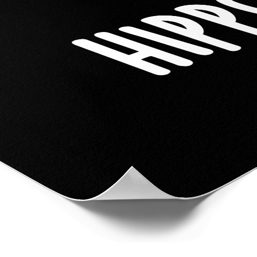 Hippo-pop-cornamus Funny Hippo Pun Dark BG Poster (Hoek)