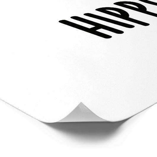 Hippo-pop-cornamus Funny Hippo Pun Poster (Hoek)