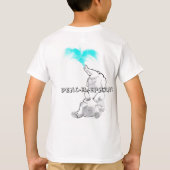 hippo, potlood-pot-a mus t-shirt (Achterkant)