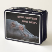 Hippo Power Lunch Box – Custom Name Gift (Achterkant)