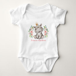 Hippo Princess Baby Bodysuit