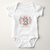 Hippo Princess Baby Bodysuit (Voorkant)