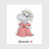 Hippo Princess Sticker (Vel)
